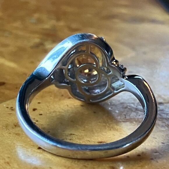 Genuine Orange Mystic Topaz Sterling Silver Ring Size 8 - Picture 4 of 8